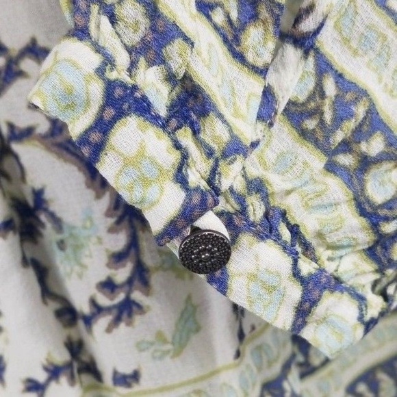 Lucky Brand Knit Top Boho Peasant Top Tie Neck - Picture 5 of 7